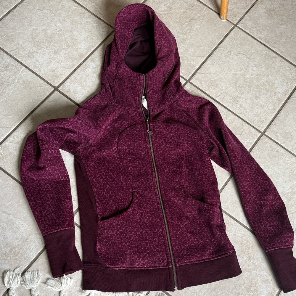 lululemon athletica Burgundy Speckled Zip Hoodie